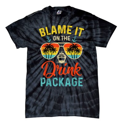 Blame It On The Drink Package Cruise Cruising Matching Tie-Dye T-Shirt