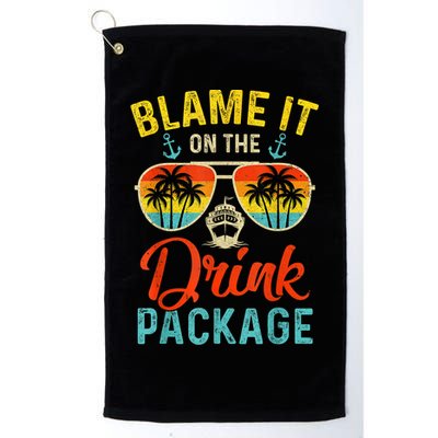 Blame It On The Drink Package Cruise Cruising Matching Golf Towel