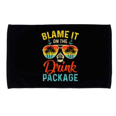 Blame It On The Drink Package Cruise Cruising Matching Microfiber Hand Towel