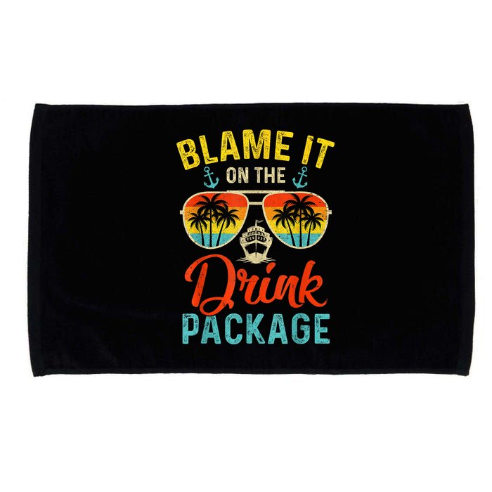 Blame It On The Drink Package Cruise Cruising Matching Microfiber Hand Towel