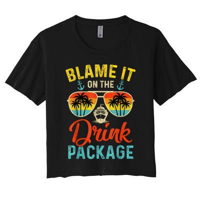 Blame It On The Drink Package Cruise Cruising Matching Crop Top