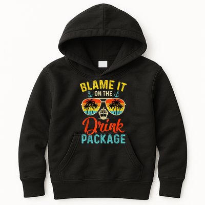 Blame It On The Drink Package Cruise Cruising Matching Kids Hoodie