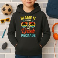 Blame It On The Drink Package Cruise Cruising Matching Kids Hoodie