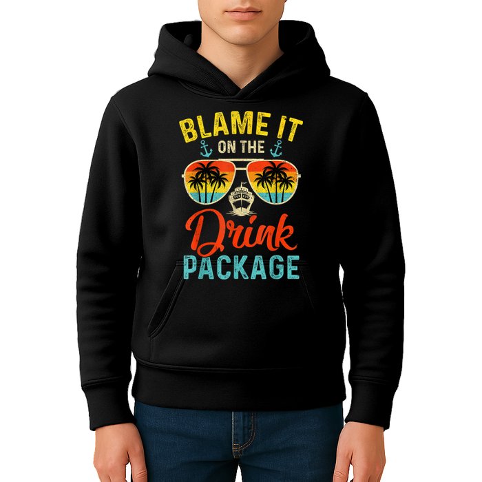 Blame It On The Drink Package Cruise Cruising Matching Kids Hoodie