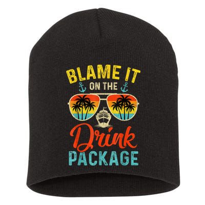 Blame It On The Drink Package Cruise Cruising Matching Short Acrylic Beanie