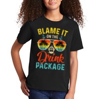 Blame It On The Drink Package Cruise Cruising Matching Kids T-Shirt