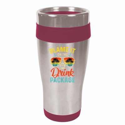 Blame It On The Drink Package Cruise Cruising Matching 16oz Travel Tumbler