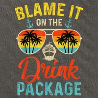 Blame It On The Drink Package Cruise Cruising Matching Cotton Canvas Backpack