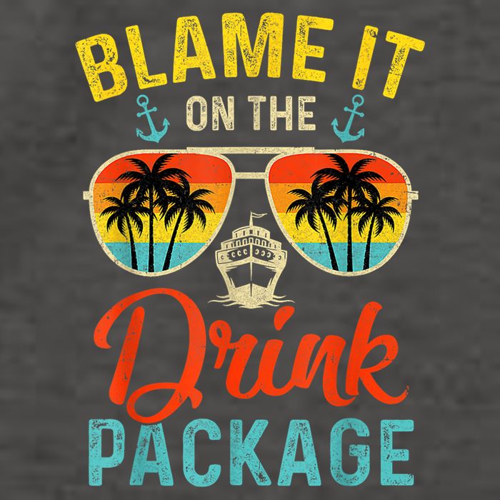 Blame It On The Drink Package Cruise Cruising Matching Vector Backpack
