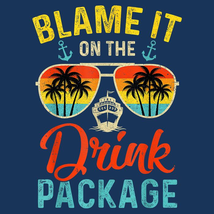 Blame It On The Drink Package Cruise Cruising Matching Infant Baby Jersey Bodysuit