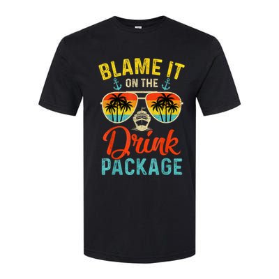 Blame It On The Drink Package Cruise Cruising Matching Softstyle CVC T-Shirt