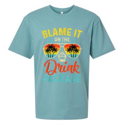 Blame It On The Drink Package Cruise Cruising Matching Sueded Cloud Jersey T-Shirt