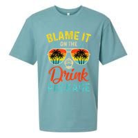 Blame It On The Drink Package Cruise Cruising Matching Sueded Cloud Jersey T-Shirt