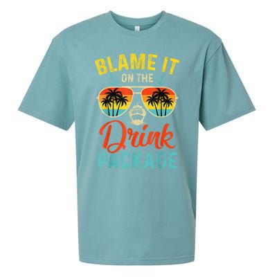 Blame It On The Drink Package Cruise Cruising Matching Sueded Cloud Jersey T-Shirt