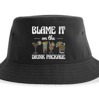 Blame It On The Drink Package Humor Funny Cruise Sustainable Bucket Hat