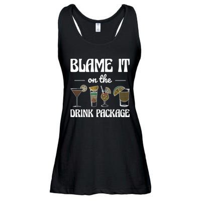 Blame It On The Drink Package Humor Funny Cruise Ladies Essential Flowy Tank