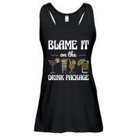 Blame It On The Drink Package Humor Funny Cruise Ladies Essential Flowy Tank