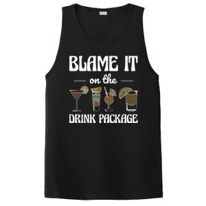 Blame It On The Drink Package Humor Funny Cruise PosiCharge Competitor Tank