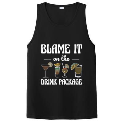 Blame It On The Drink Package Humor Funny Cruise PosiCharge Competitor Tank