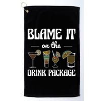 Blame It On The Drink Package Humor Funny Cruise Golf Towel