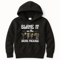 Blame It On The Drink Package Humor Funny Cruise Kids Hoodie