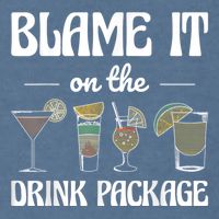 Blame It On The Drink Package Humor Funny Cruise Garment-Dyed Sweatshirt