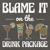 Blame It On The Drink Package Humor Funny Cruise Cotton Canvas Backpack