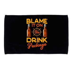 Blame It On The Drink Package Funny Cruise Microfiber Hand Towel