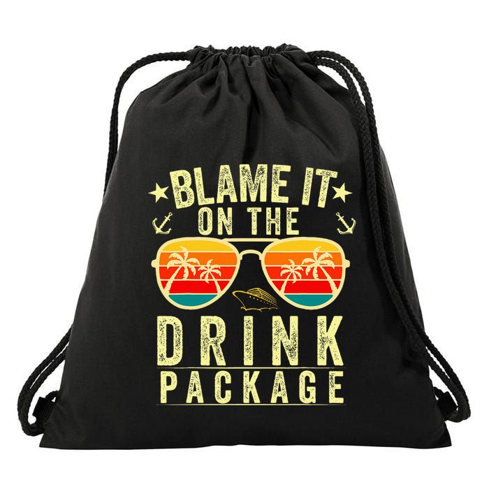 Blame It On The Cruise Package Cruise Cruising Matching Drawstring Bag