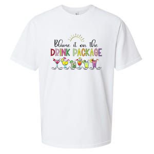 Blame It On the Drink Package Funny Cruise Cruising Cruiser Sueded Cloud Jersey T-Shirt