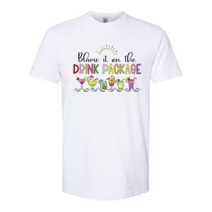 Blame It On the Drink Package Funny Cruise Cruising Cruiser Softstyle CVC T-Shirt