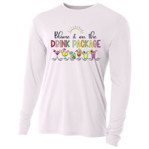 Blame It On the Drink Package Funny Cruise Cruising Cruiser Cooling Performance Long Sleeve Crew