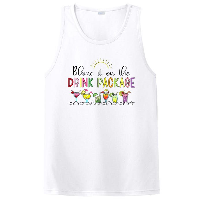 Blame It On the Drink Package Funny Cruise Cruising Cruiser PosiCharge Competitor Tank