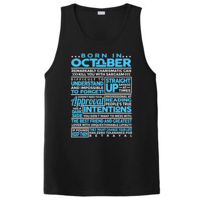 Born In October Libra Horoscope Birthday Funny Gift PosiCharge Competitor Tank