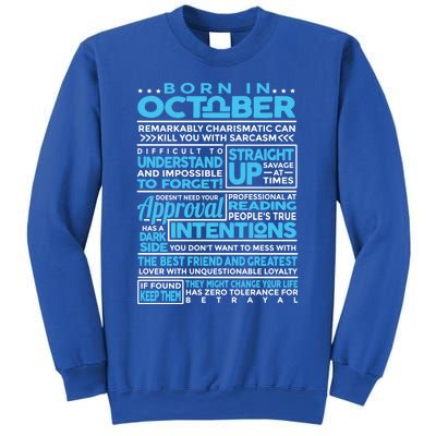 Born In October Libra Horoscope Birthday Funny Gift Sweatshirt