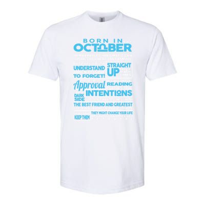 Born In October Libra Horoscope Birthday Funny Gift Softstyle CVC T-Shirt