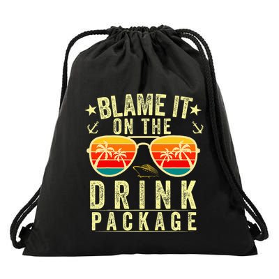 Blame It On The Cruise Package Cruise Cruising Matching Drawstring Bag