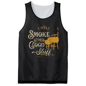 Bbq I Only Smoke The Good Stuff Gift For Grilling Lovers Mesh Reversible Basketball Jersey Tank