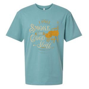 Bbq I Only Smoke The Good Stuff Gift For Grilling Lovers Sueded Cloud Jersey T-Shirt