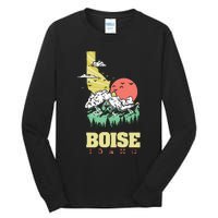 Boise Idaho Outdoors Nature Mountains Vintage State Pride Tall Long Sleeve T-Shirt