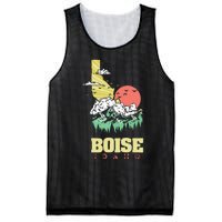 Boise Idaho Outdoors Nature Mountains Vintage State Pride Mesh Reversible Basketball Jersey Tank