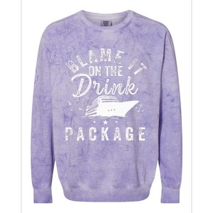 Blame It On The Drink Package  Colorblast Crewneck Sweatshirt