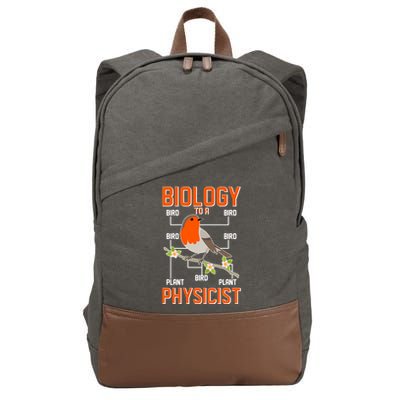 Biology To A Physicist Bird Biagram  Cotton Canvas Backpack
