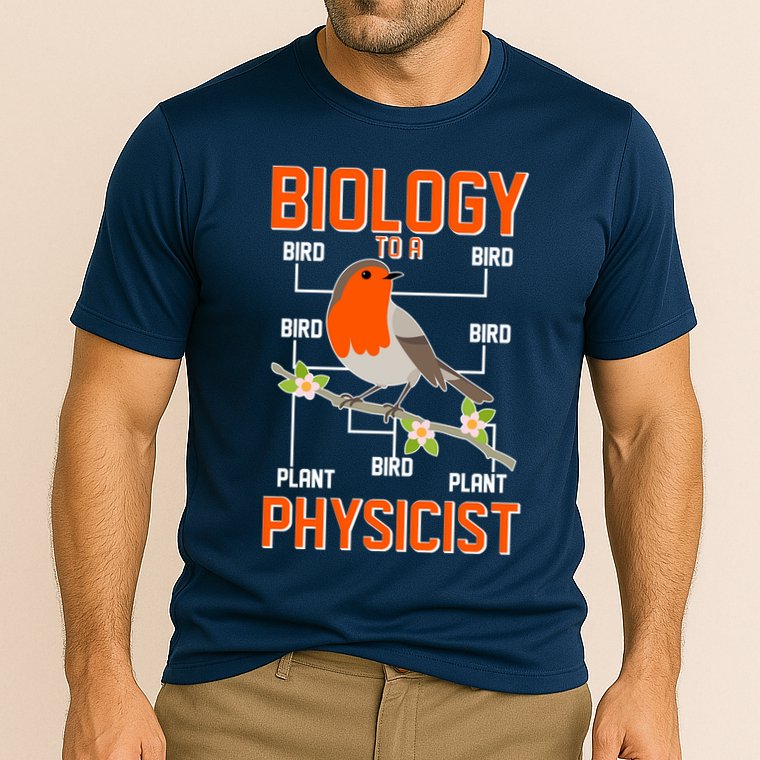 Biology To A Physicist Bird Biagram  Performance Shirt