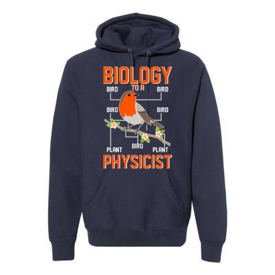 Biology To A Physicist Bird Biagram  Premium Hoodie