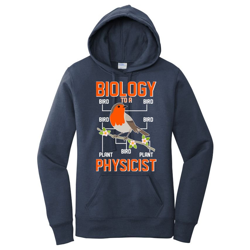 Biology To A Physicist Bird Biagram  Women's Pullover Hoodie