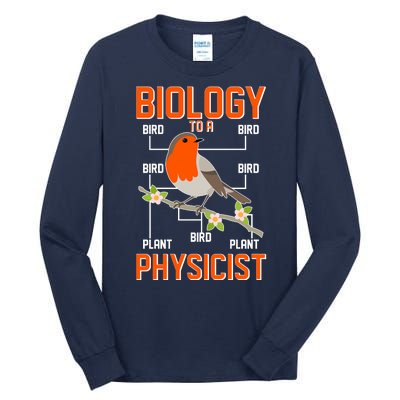 Biology To A Physicist Bird Biagram  Tall Long Sleeve T-Shirt