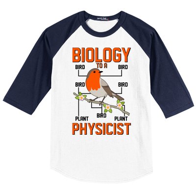 Biology To A Physicist Bird Biagram  Baseball Sleeve Shirt