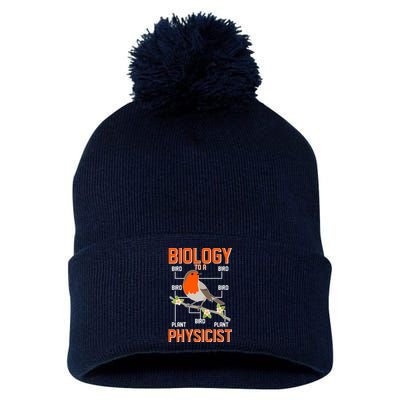 Biology To A Physicist Bird Biagram  Pom Pom 12in Knit Beanie