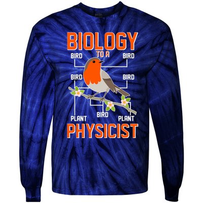 Biology To A Physicist Bird Biagram  Tie-Dye Long Sleeve Shirt